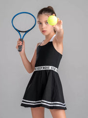 Kids Girls Golf Tennis Dress with Shorts Set