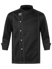 Mens Women Unisex Chef Coat Jackets Kitchen Work Uniform Tops