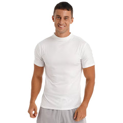Mens Short Sleeve Basic Mock Turtleneck T Shirt Undershirt