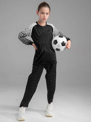 Kids Padded Goalkeeper Jersey and Pants Set Keeper Kit