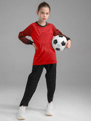 Kids Padded Goalkeeper Jersey and Pants Set Keeper Kit