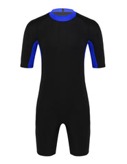 Mens One-Piece Shorty Wetsuit Water Sports Swimwear Bathing Suits