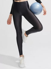 Women's Glossy Opaque Leggings for Gym Yoga Shiny Pilates Pants