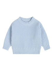 Baby Girls Boys Sweater Infant Toddler Knitted Pullover Top Warm Solid