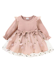 Baby Girl Dress Long Sleeve Tutu Dress Infant Girl Tulle Dress