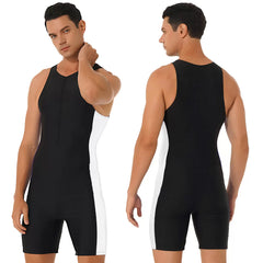 Men's One Piece Swimsuit Swimwear Sleeveless Wetsuit