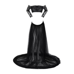 Sexy Maternity Dress Lace Tops Tulle Skirt Pregnancy Photography Sets